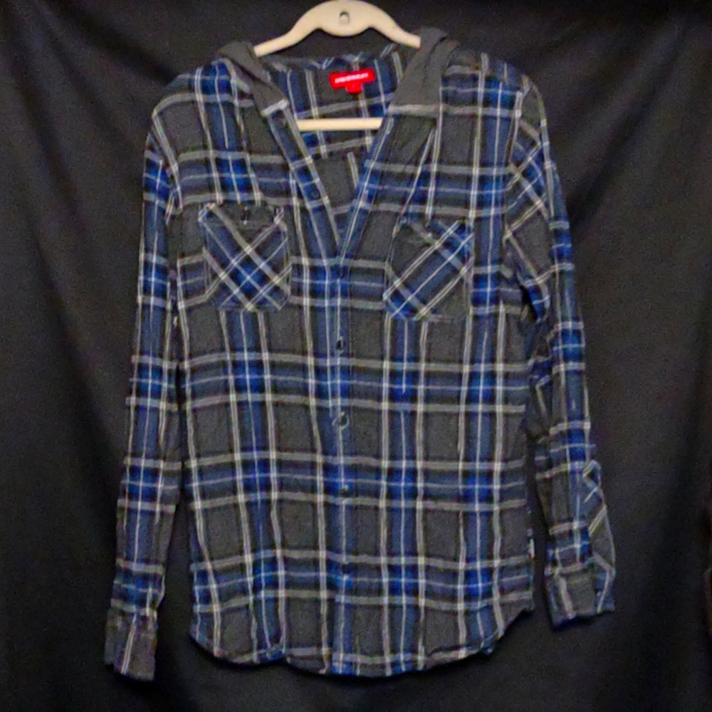 Union bay hooded button down shirt